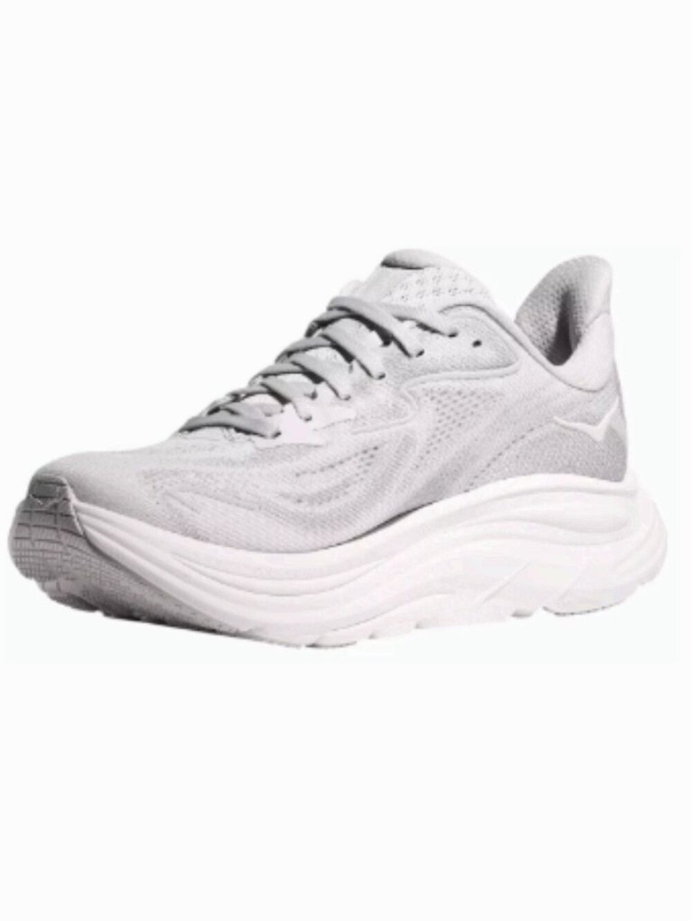 Clifton 10 Running Women's Hoka Shoes - Ash Grey/White - Picture 6 of 7